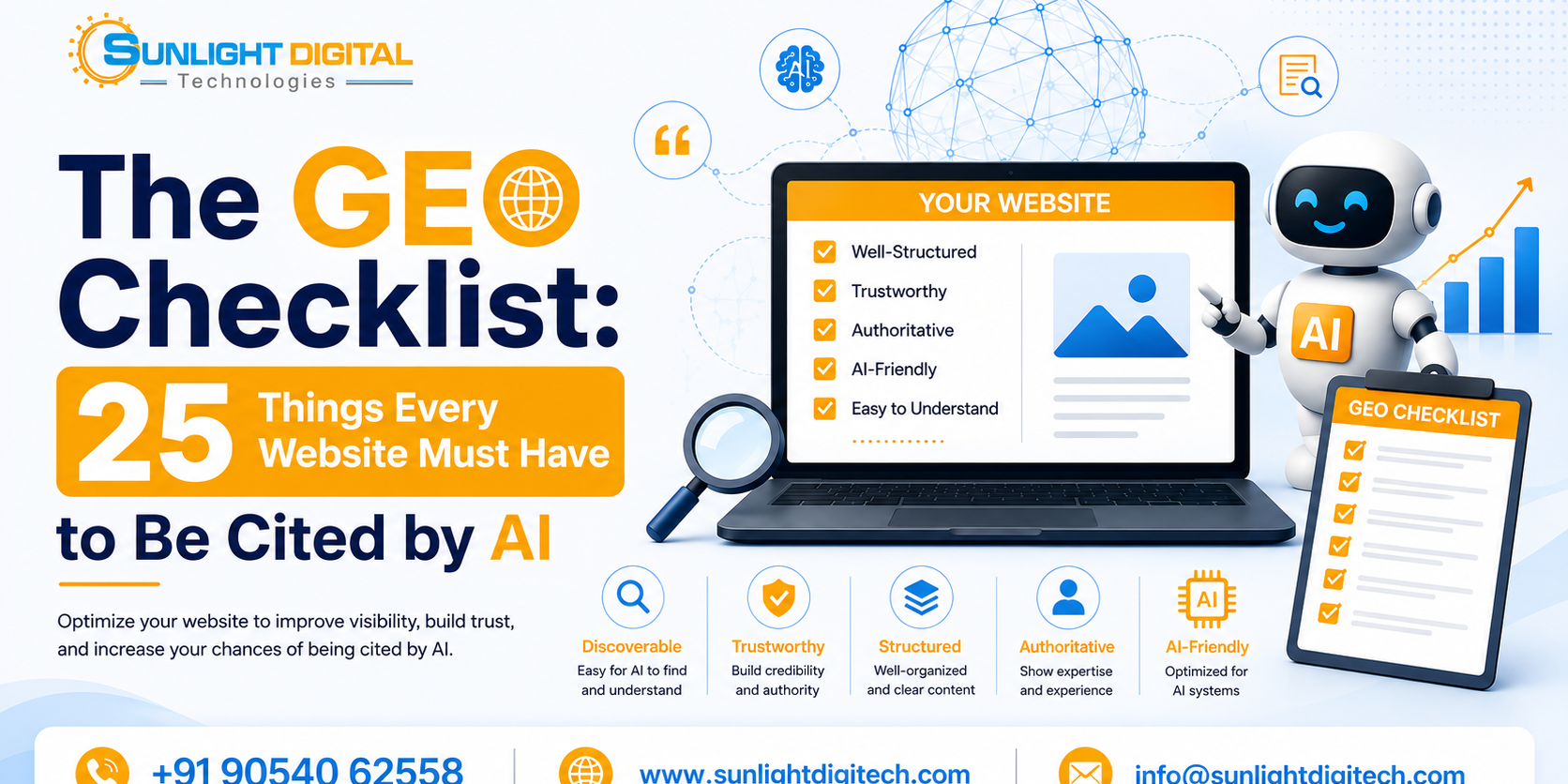 The GEO Checklist: Top 10 Things Every Website Must Have to Be Cited by AI